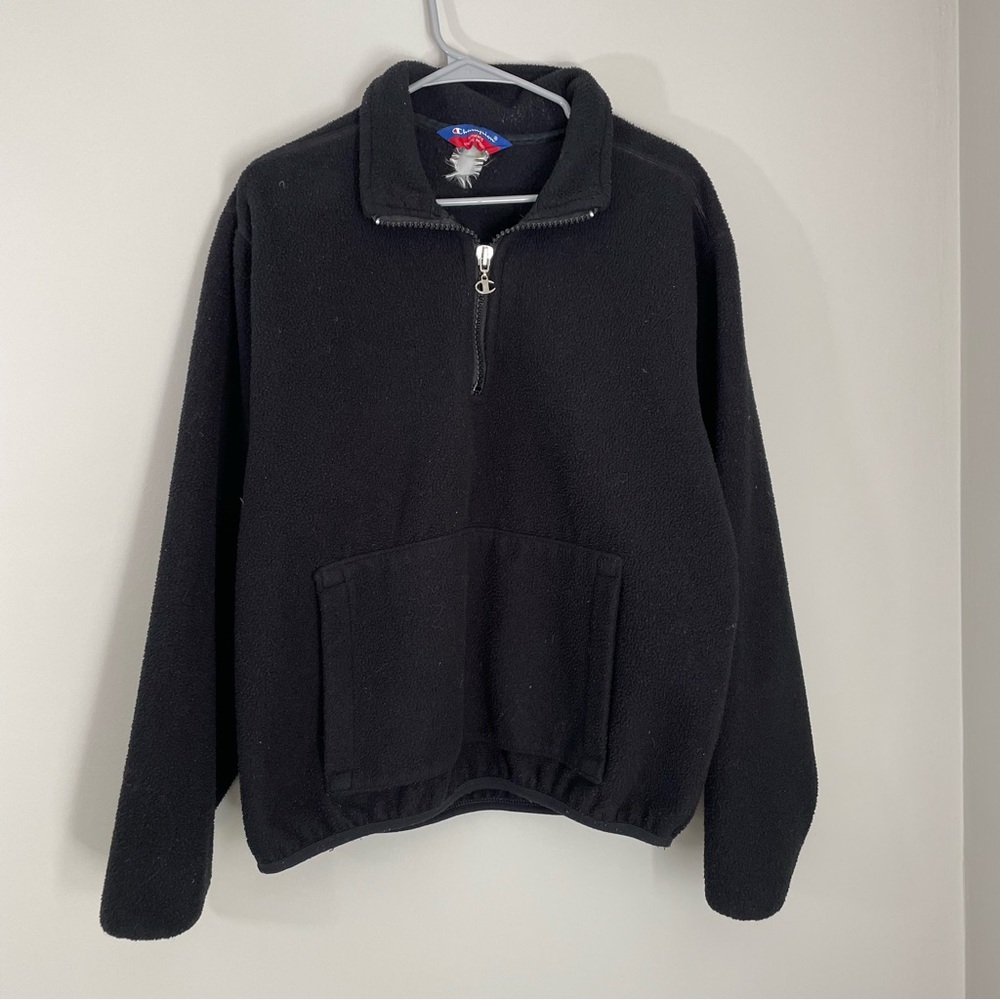 Vintage Champion 1/2 Zip Pull over jacket Size Medium